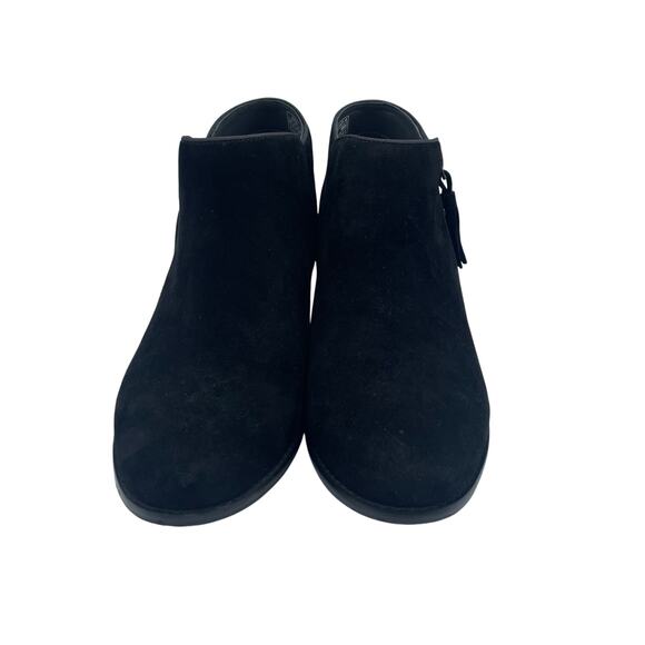 Vionic Joy Serena Bootie Ankle Boot Zipper Black Suede Heel Casual Womens 8 - Picture 3 of 8